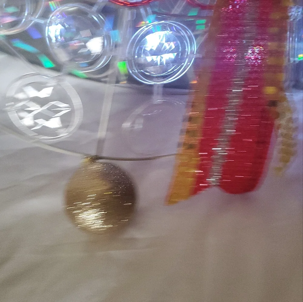 LED Crystal Disc Twin Bells Vtg 2000 Indoor Outdoor Hanging Light Display